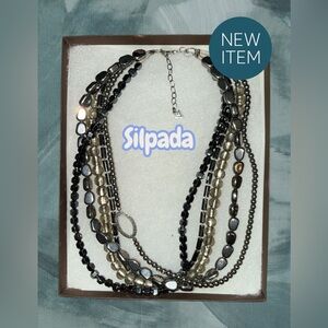 Vintage Silpada Sterling Silver Multi-Strand Beaded Necklace w/ Original Box